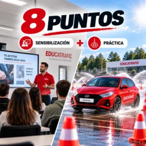 Recupera 8 puntos en tu carnet de conducir (turismo y ciclomotor)