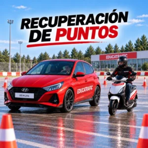 Recupera 4 puntos en tu carnet de conducir (turismo y ciclomotor)